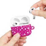 Pink Broken Heart Pattern AirPod Case — Cute Valentine Protective Charging Case