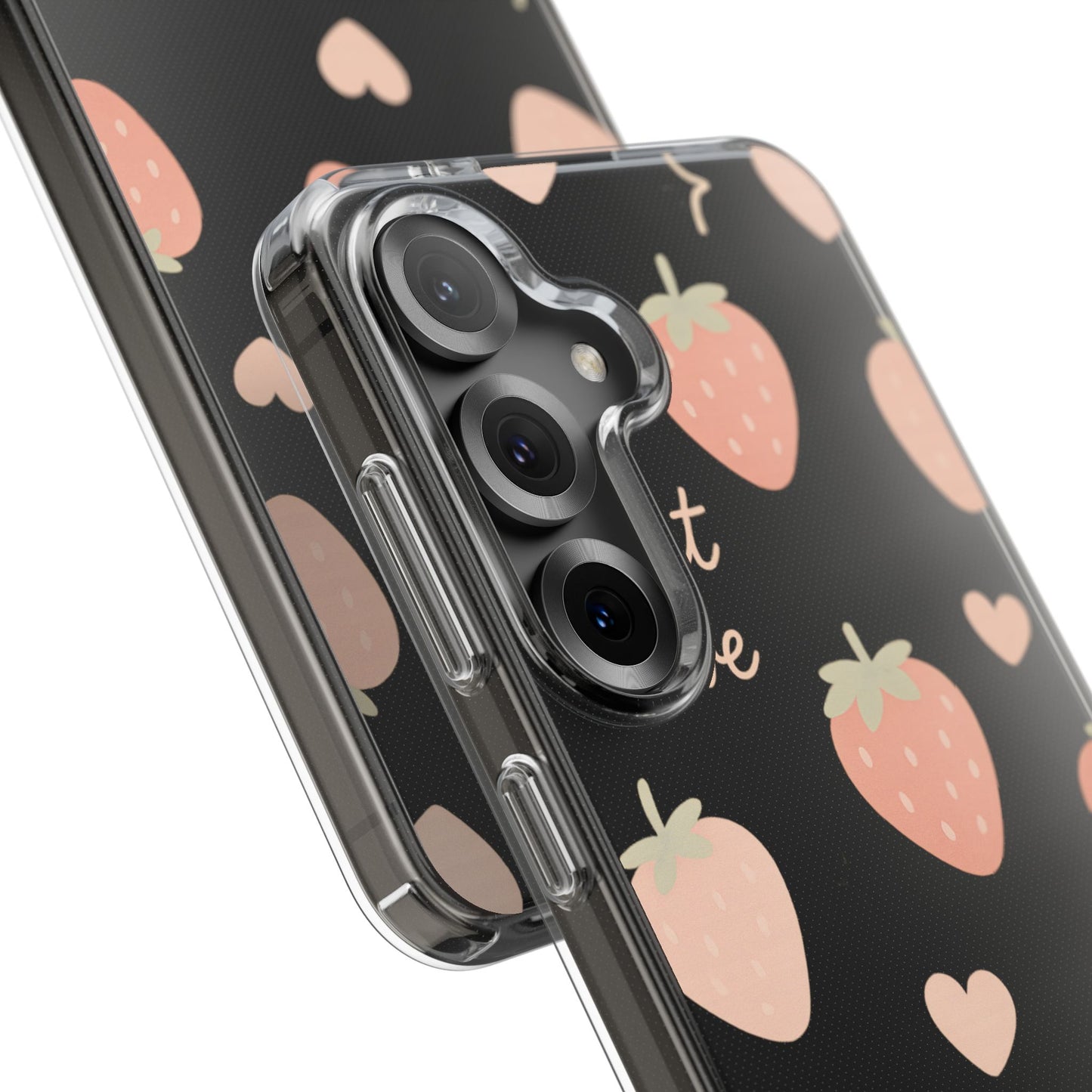 Sweet Love Strawberry Clear iPhone Case | MagSafe