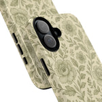Sage Pattern Vintage Floral iPhone Case | Compatible with MagSafe - Shamo's