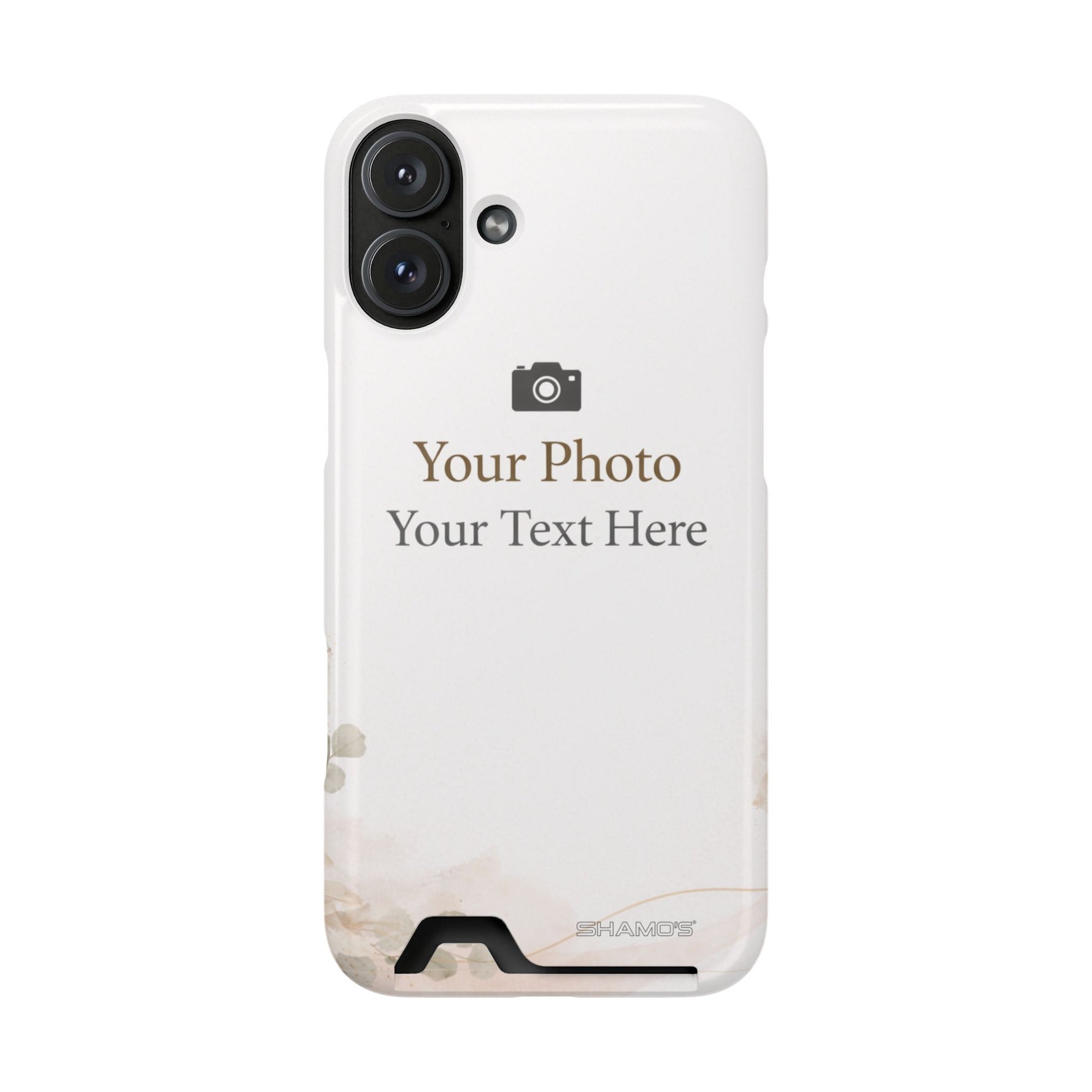 Personalizable Card-Holder Custom Phone Case | Add Your Own Photo and Text - iPhone 16 Plus / Glossy / Without gift packaging - Shamo's