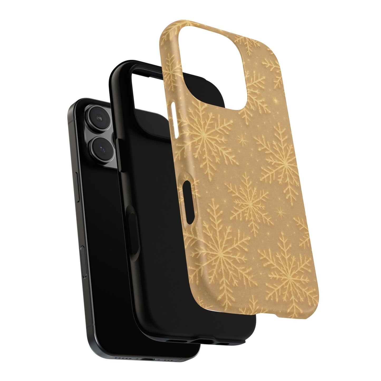 Golden Snowflake Holiday iPhone Case