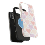 Pastel Heart Love MagSafe Impact-Resistant iPhone Case