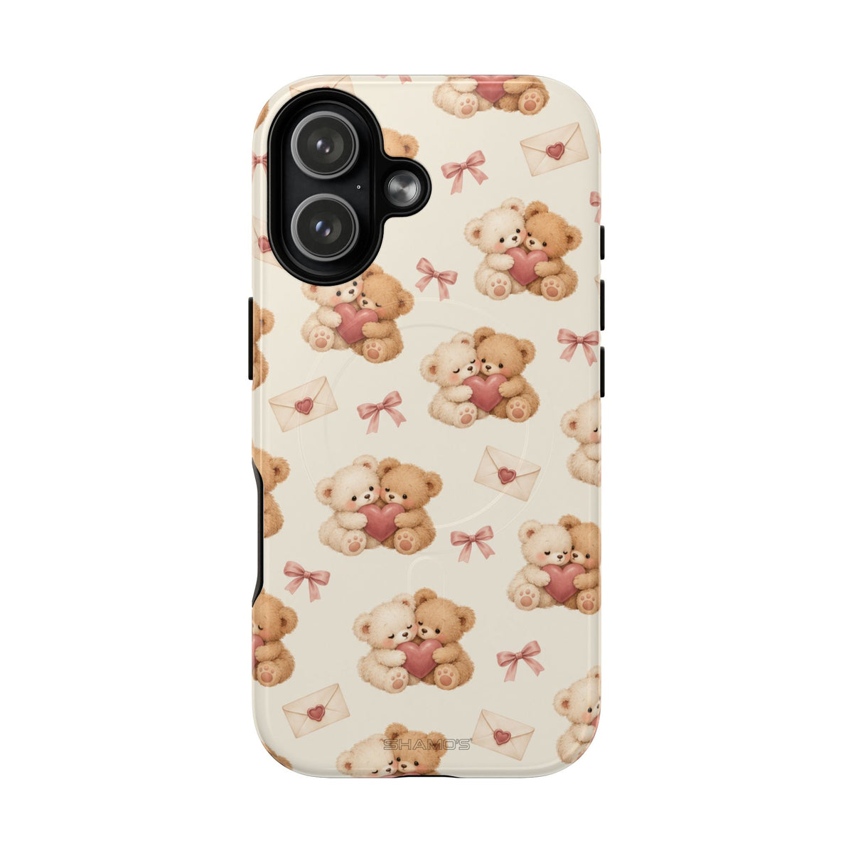 Telefoonhoesje met MagSafe met teddybeer verliefd
