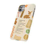 Slim iPhone Case — Cozy Baking & Teddy Pattern (Recipe, Deer, Buttons)  Shamo's