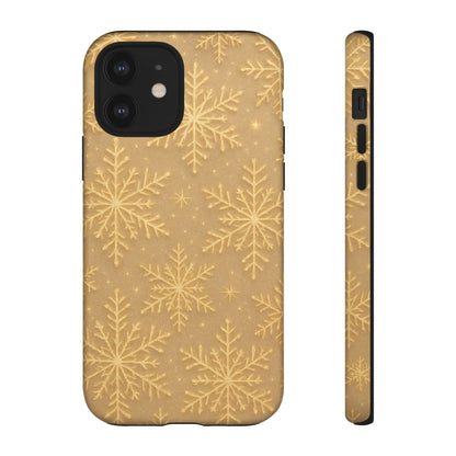Golden Snowflake Holiday iPhone Case - Shamo's