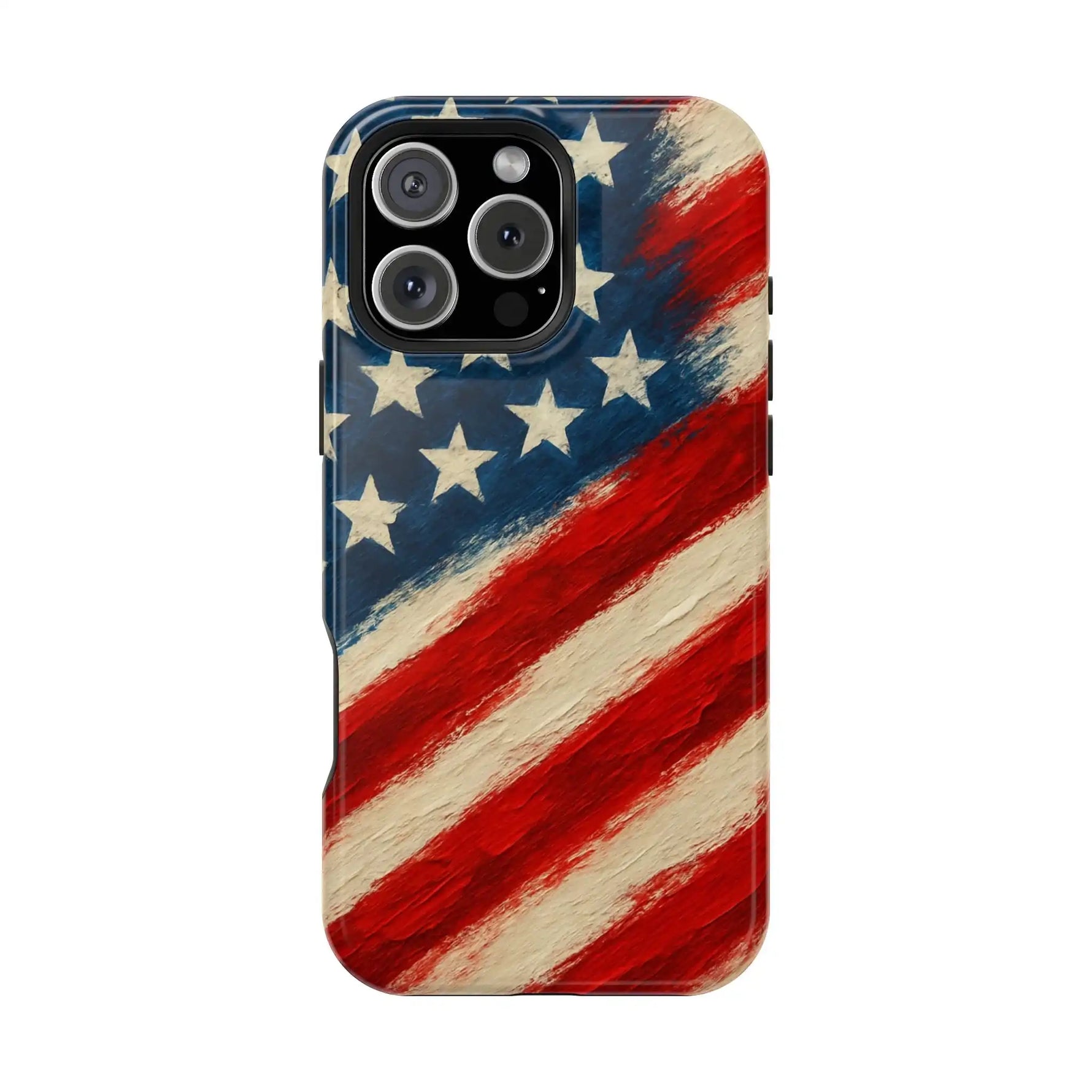 American Flag Tough Phone Case: Show Your Patriotism in Style  Shamo's iPhone 16 Pro Max / Glossy