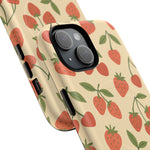 Strawberry Cherry Fruit Pattern iPhone Case | MagSafe Compatible - Shamo's