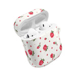 Floral Rose Pattern AirPod Case — Vintage Pink Rose Protective Cover - AirPods Pro Gen 1 / White / Glossy - Shamo's