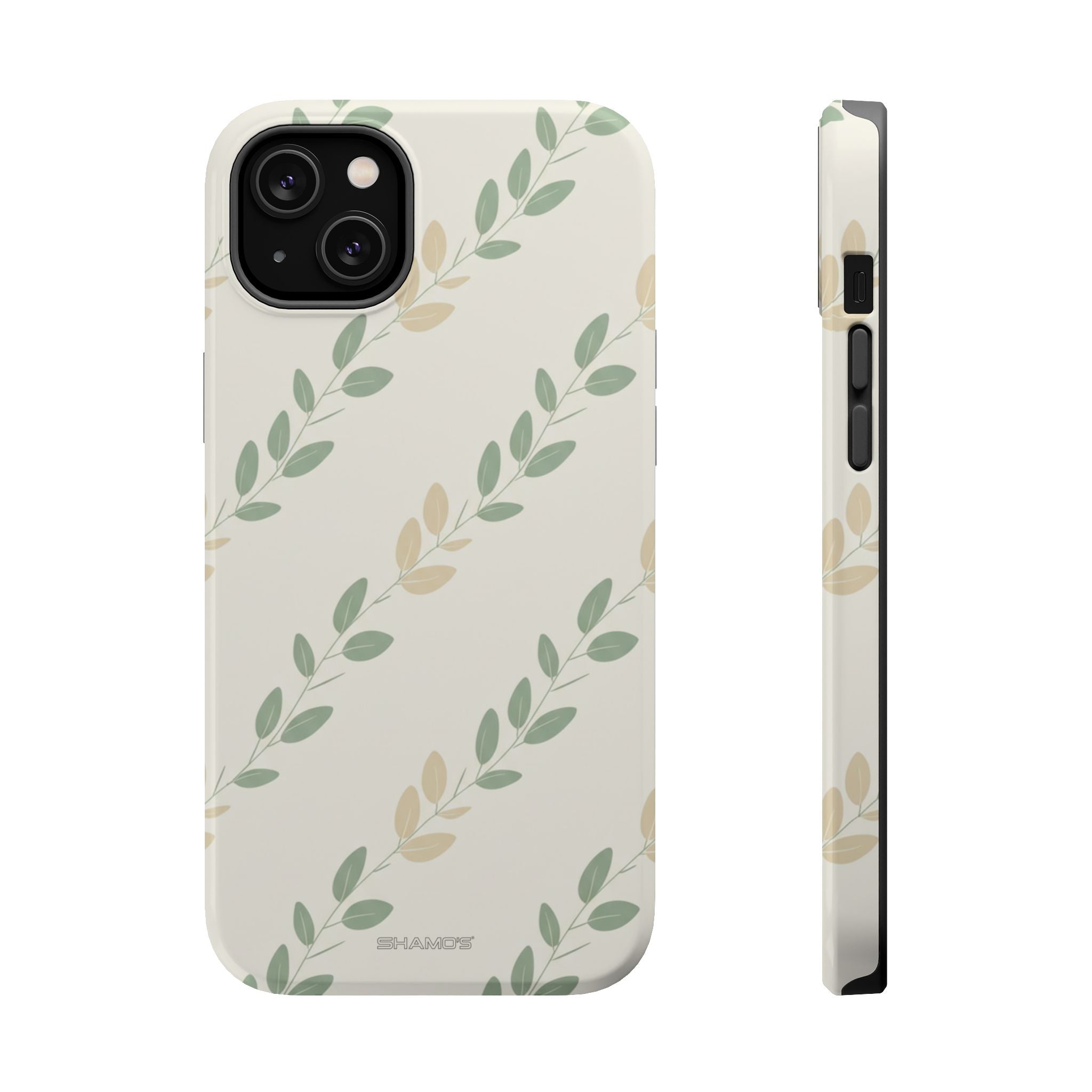 Eucalyptus Floral Laurel Magnetic Impact-Resistant Phone Case with MagSafe - iPhone 14 Plus / Glossy - Shamo's