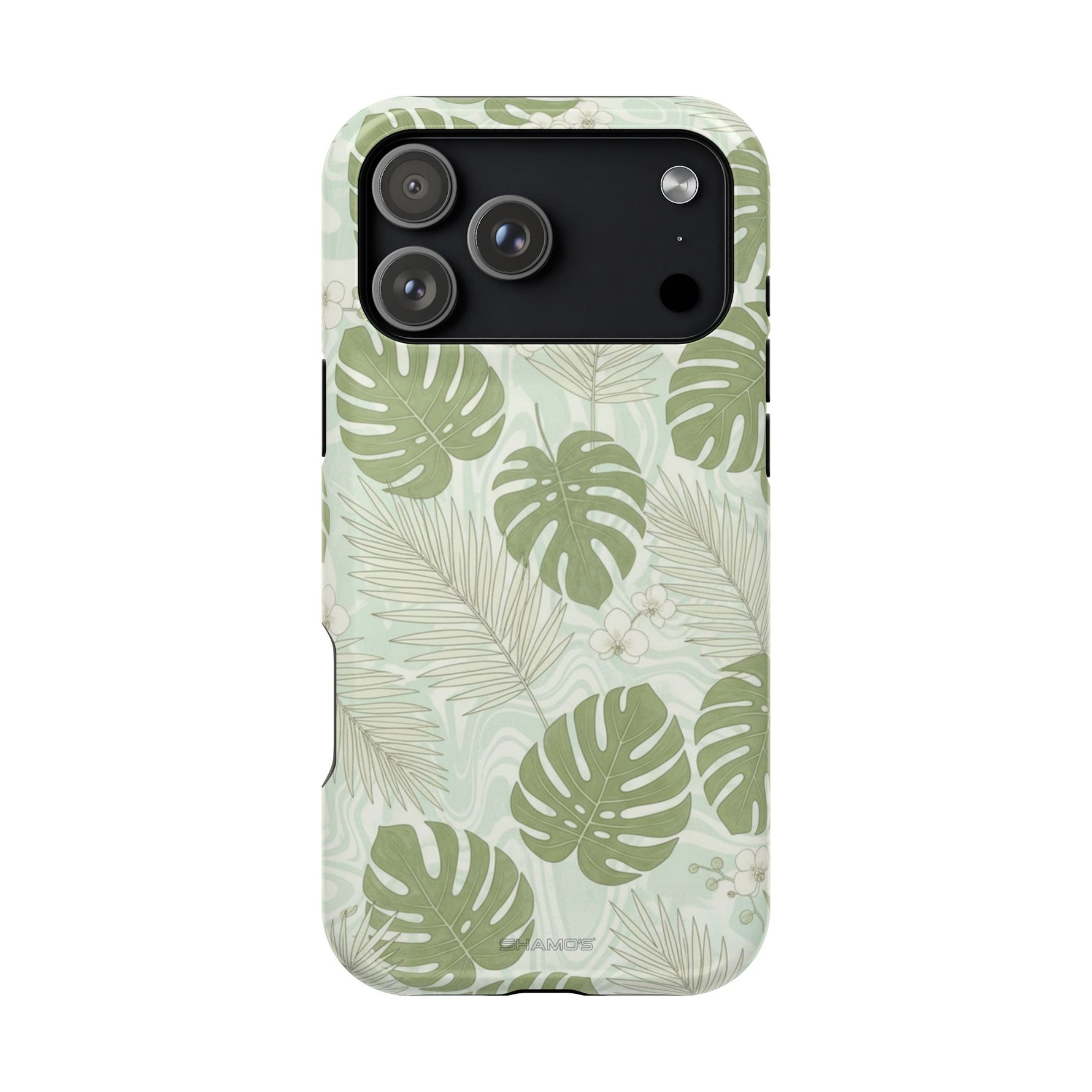 Tropical Monstera Phone Case, Impact-Resistant Magnetic iPhone Cover with MagSafe Compatibility