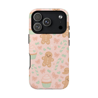 Gingerbread Candy Holiday Tough iPhone Case | compatible with MagSafe