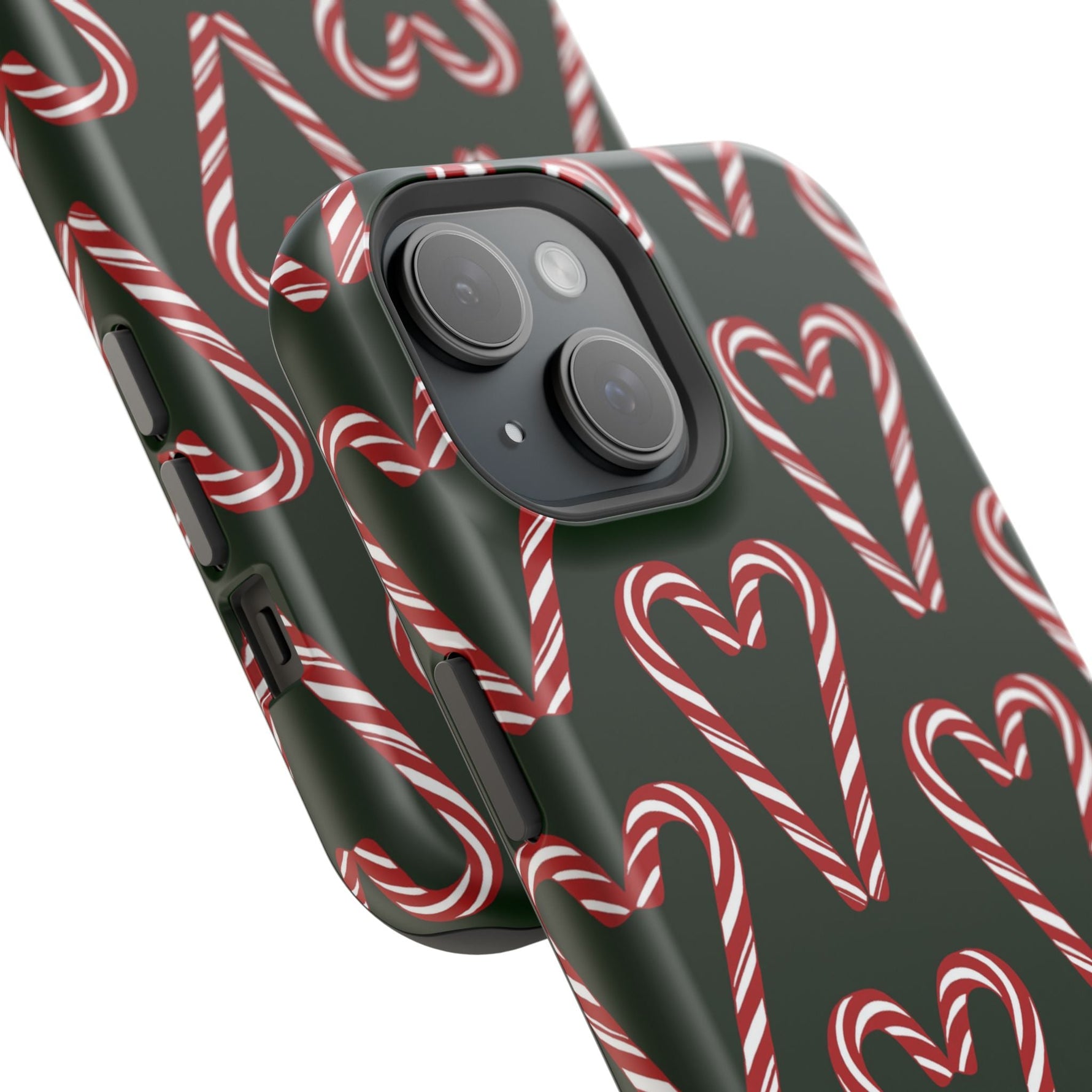 Candy Cane Heart MagSafe Impact-Resistant iPhone Case  Shamo's