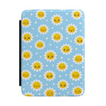 Cute Daisy Sun Kindle Case – Blue Floral E-Reader Cover