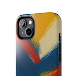 Abstract Brushstroke Tough Phone Case — Colorful Red, Blue & Yellow Protective Cover  Shamo's