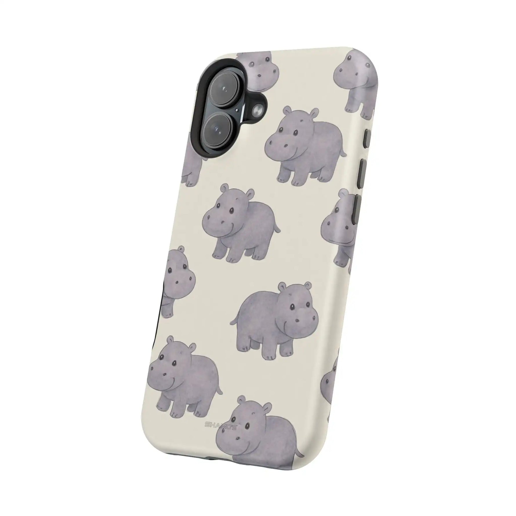 Cute Tiny Hippo Magnetic Impact-Resistant Phone Case
