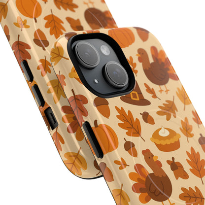 Thanksgiving-Themed Tough Magnetic iPhone Case | Compatible with MagSafe