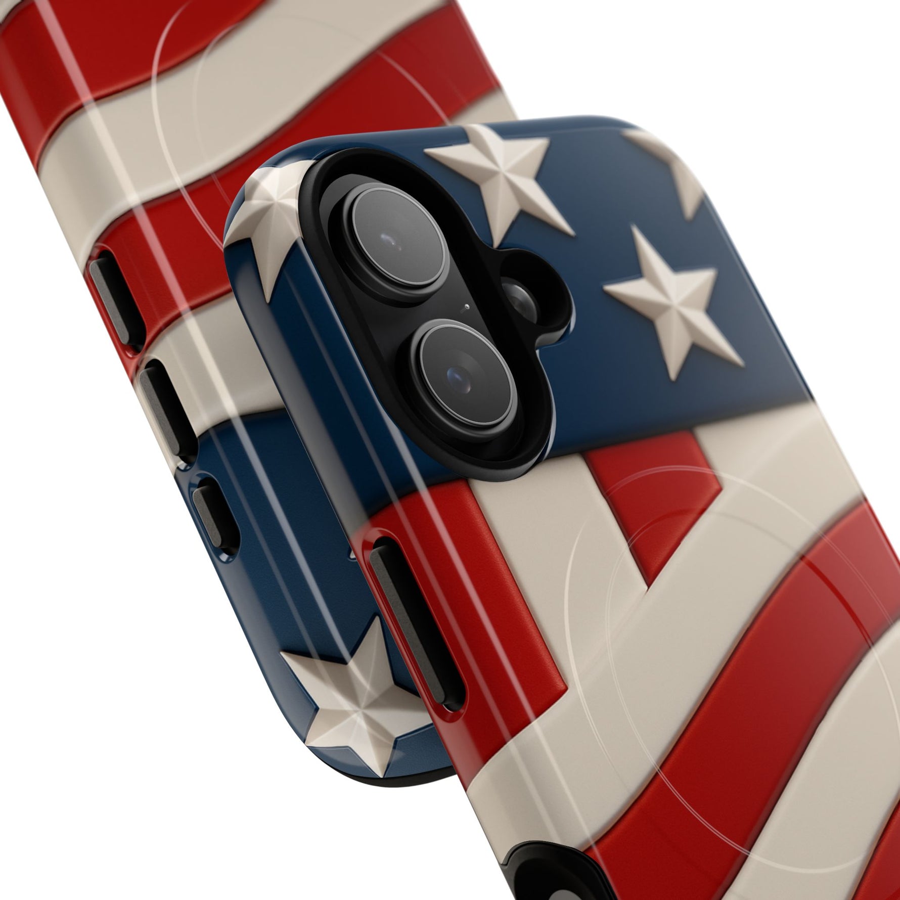 Patriotic iPhone Cases - MagSafe Tough American Flag Design - Shamo's