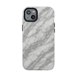 Silver Mist Marble iPhone Case with MagSafe - iPhone 14 Plus / Matte - Shamo's