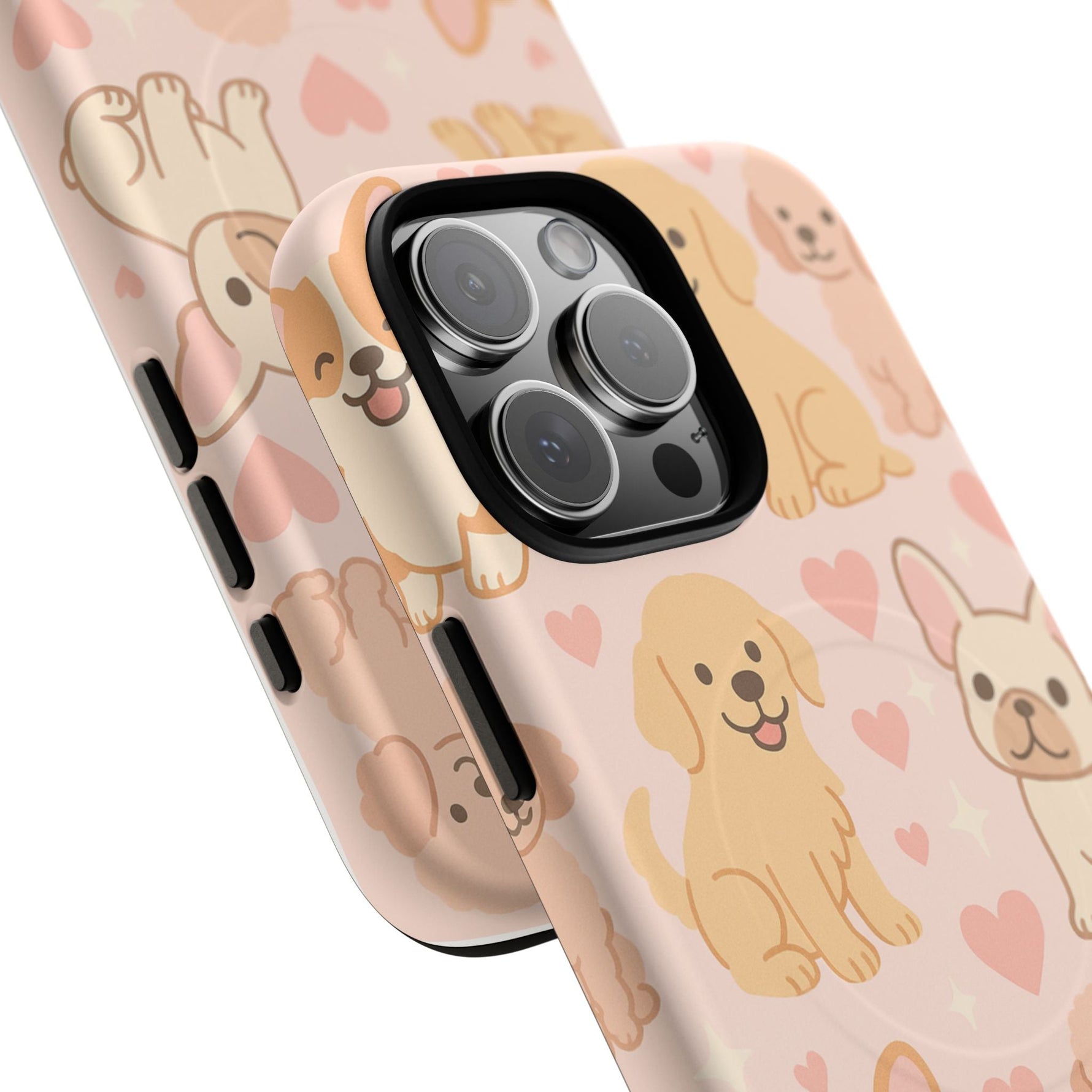 Puppies & Hearts iPhone Case compatible with MagSafe  Shamo's