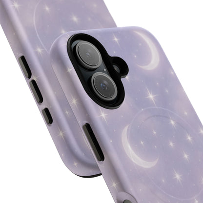 Celestial Lavender iPhone Case — Moon & Stars MagSafe Compatible