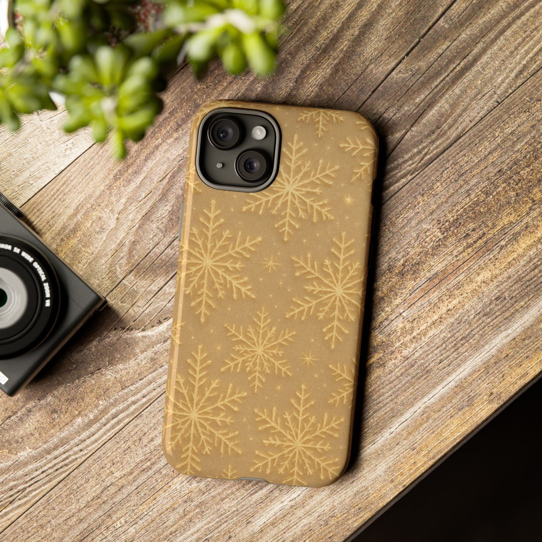 Golden Snowflake Holiday iPhone Case  Shamo's