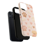 Pet Paw Pattern Phone Case — Pink Puppy Hearts & Bones with MagSafe  Shamo's