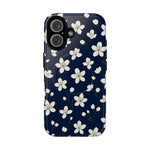 Navy Blossom Floral iPhone Case | MagSafe  Shamo's iPhone 16 / Glossy