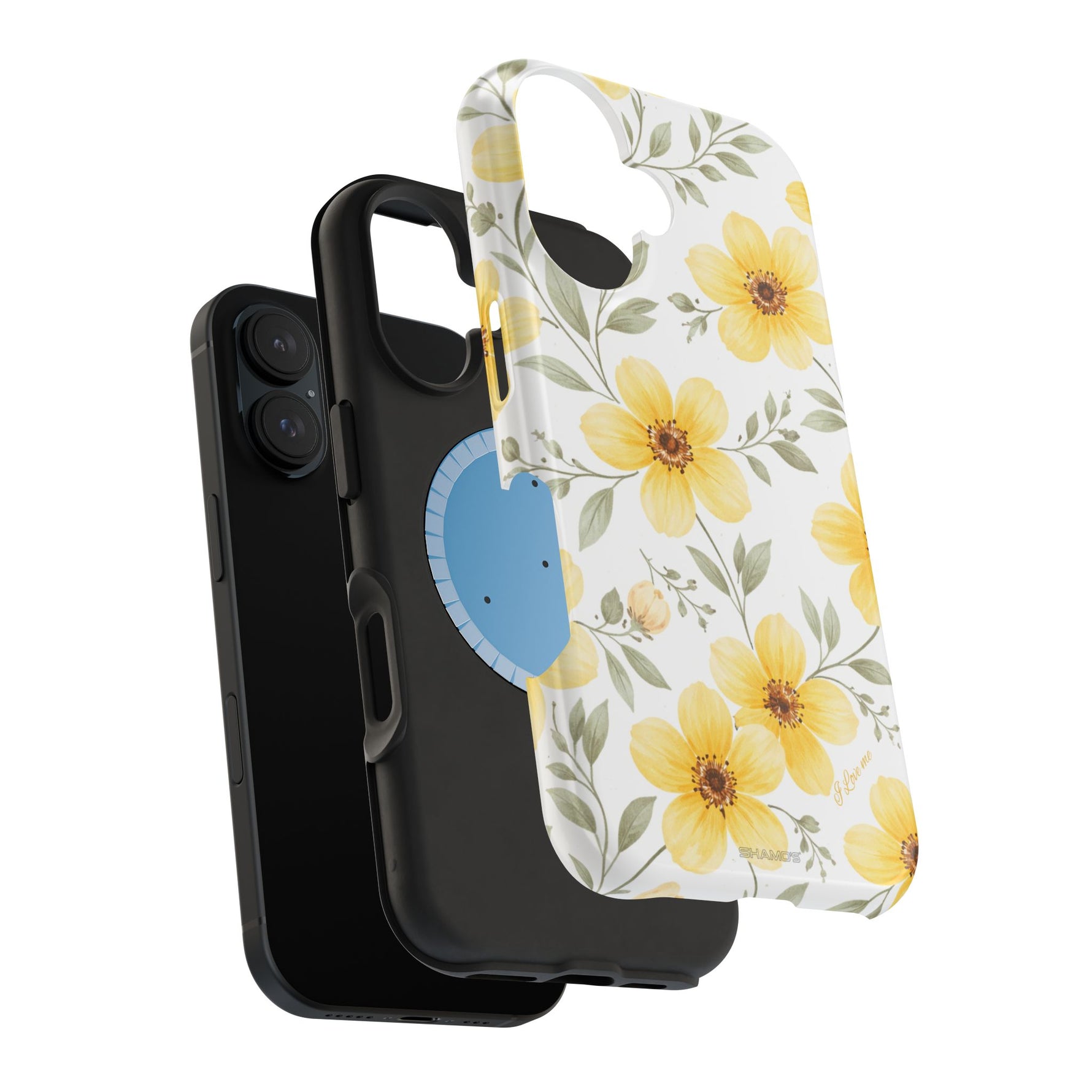 Yellow Flowers Summer Floral Magnetic Impact-Resistant iPhone Case with MagSafe Compatibility - iPhone 17 / Glossy - Shamo's