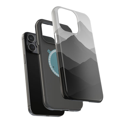 Monochrome Mountain Design iPhone Case | MagSafe  Shamo's