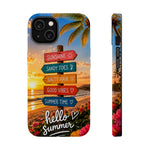 Hello Summer Phone Case — Tropical Beach MagSafe Impact-Resistant Case