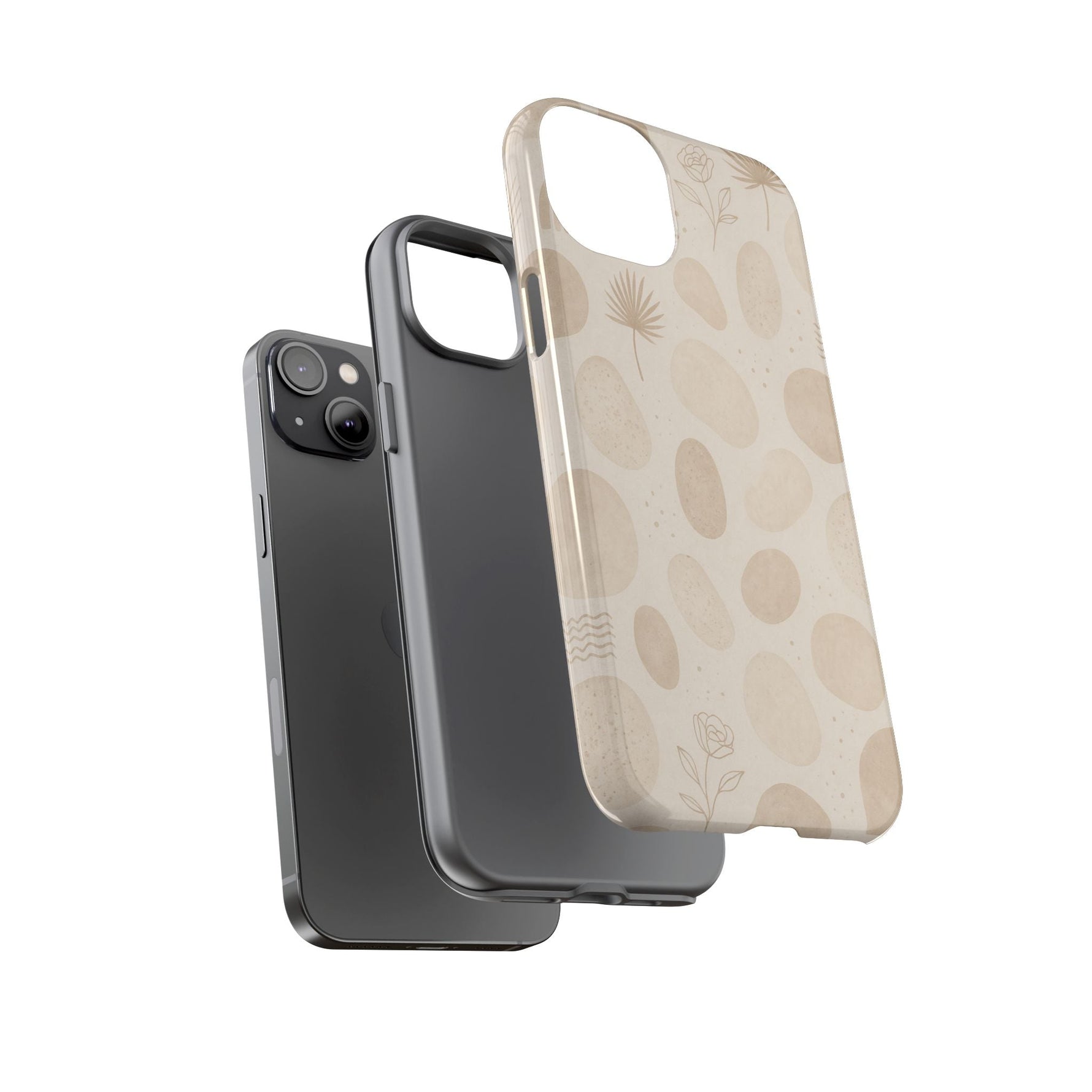 Neutral Pebble Pattern Tough iPhone Case  Shamo's