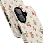 Strawberry Teddy iPhone Case with MagSafe