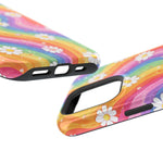 Rainbow Daisy Magnetic Impact-Resistant Phone Case with MagSafe Compatibility - iPhone 17 / Glossy - Shamo's