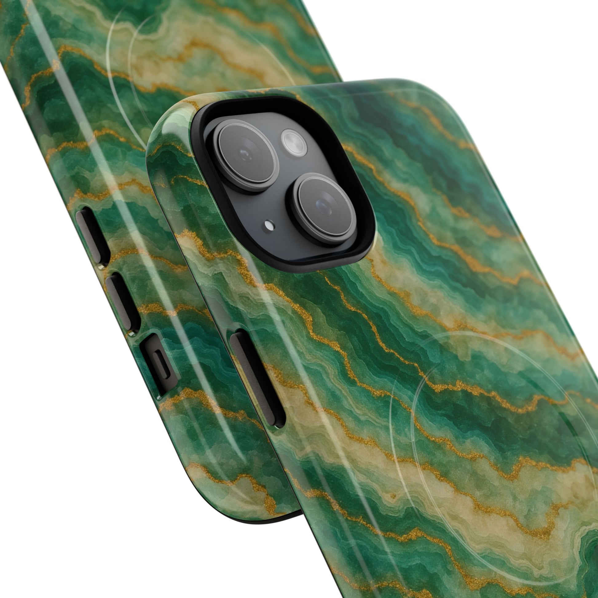 Green Marble iPhone Case with MagSafe - Shamo's