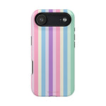 Pastel Stripe MagSafe Compatible Magnetic Impact-Resistant Phone Case - iPhone 17 Air / Glossy - Shamo's