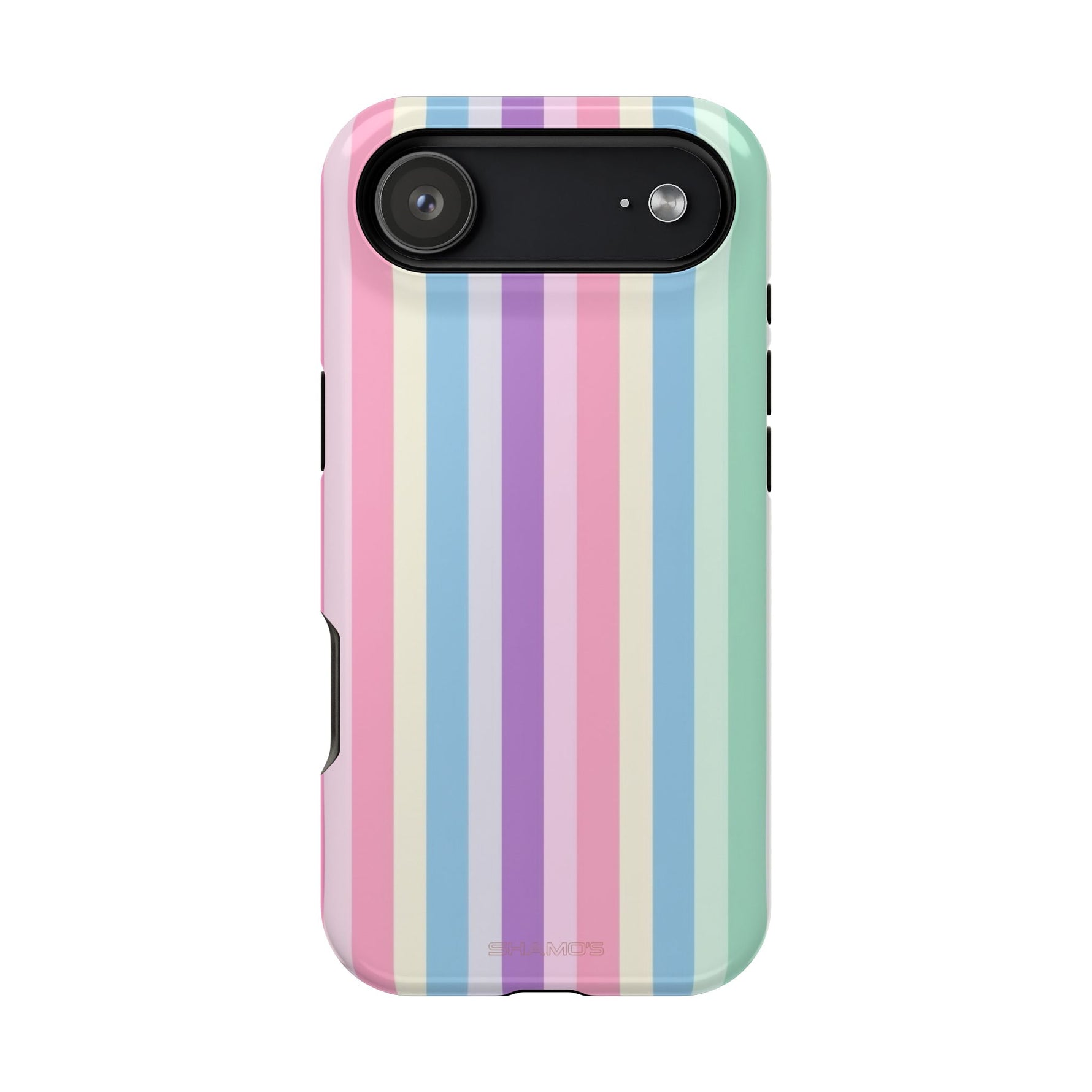 Pastel Stripe MagSafe Compatible Magnetic Impact-Resistant Phone Case - iPhone 17 Air / Glossy - Shamo's
