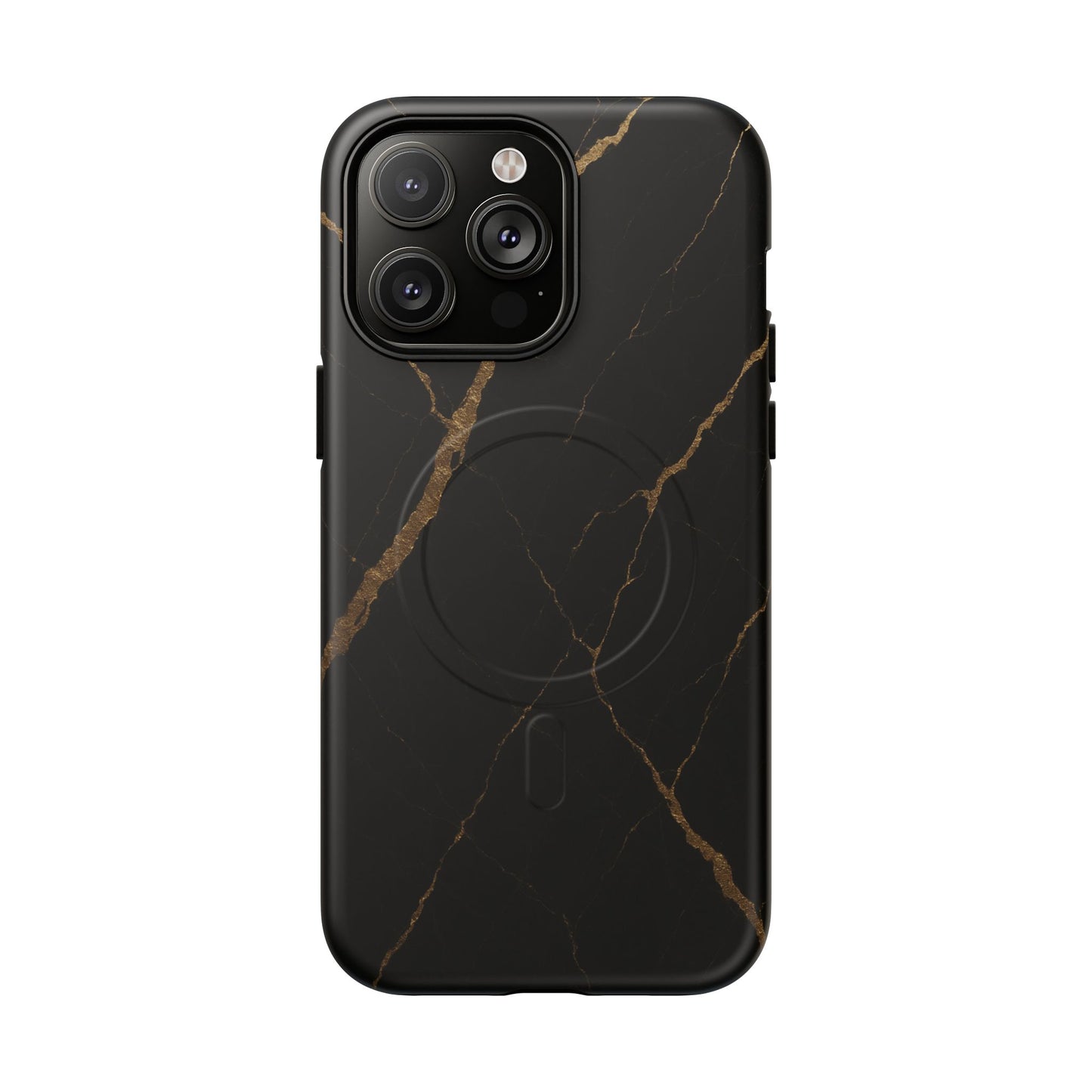 Black & Gold Marble iPhone Case with MagSafe - Shamo's