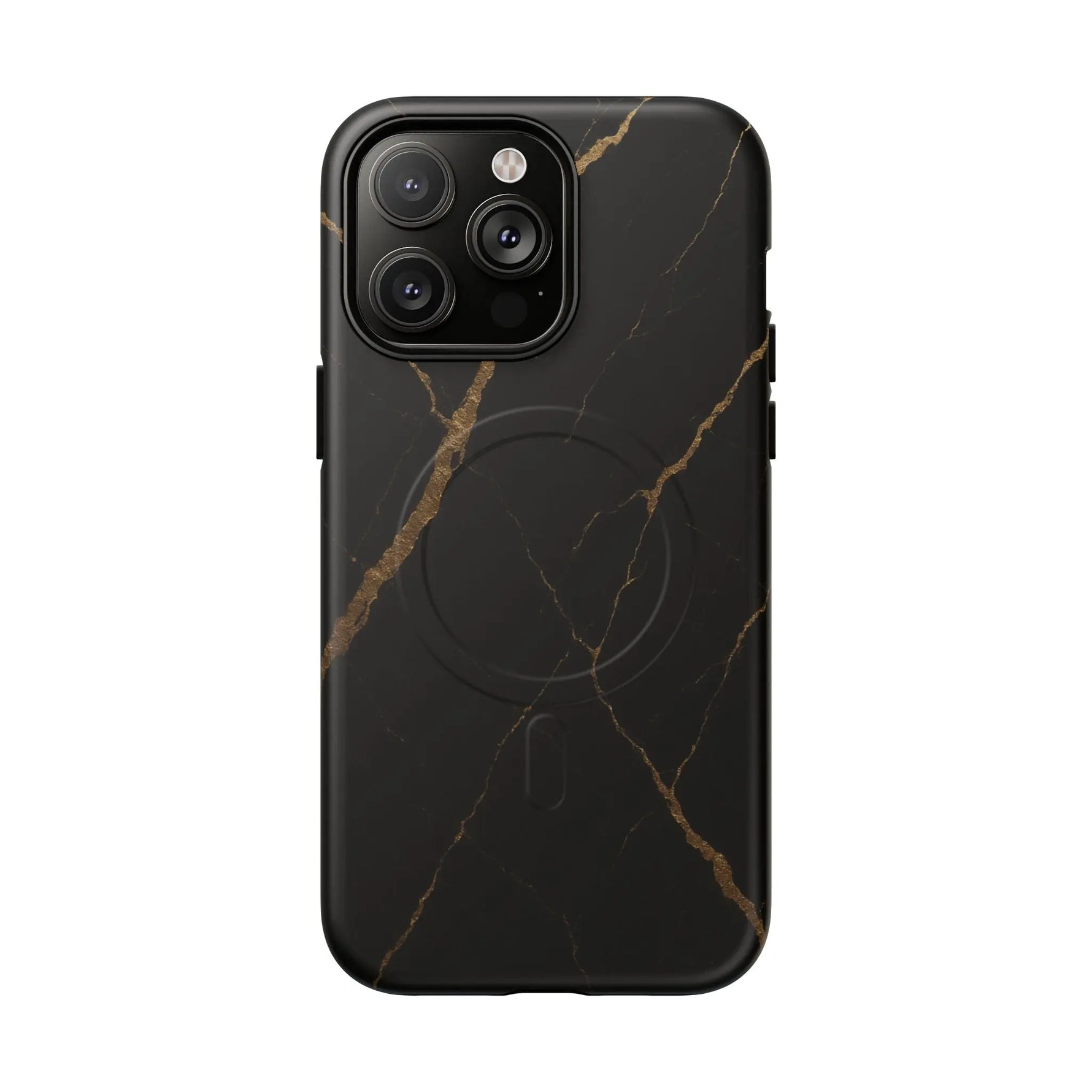 Black & Gold Marble iPhone Case with MagSafe - Shamo's