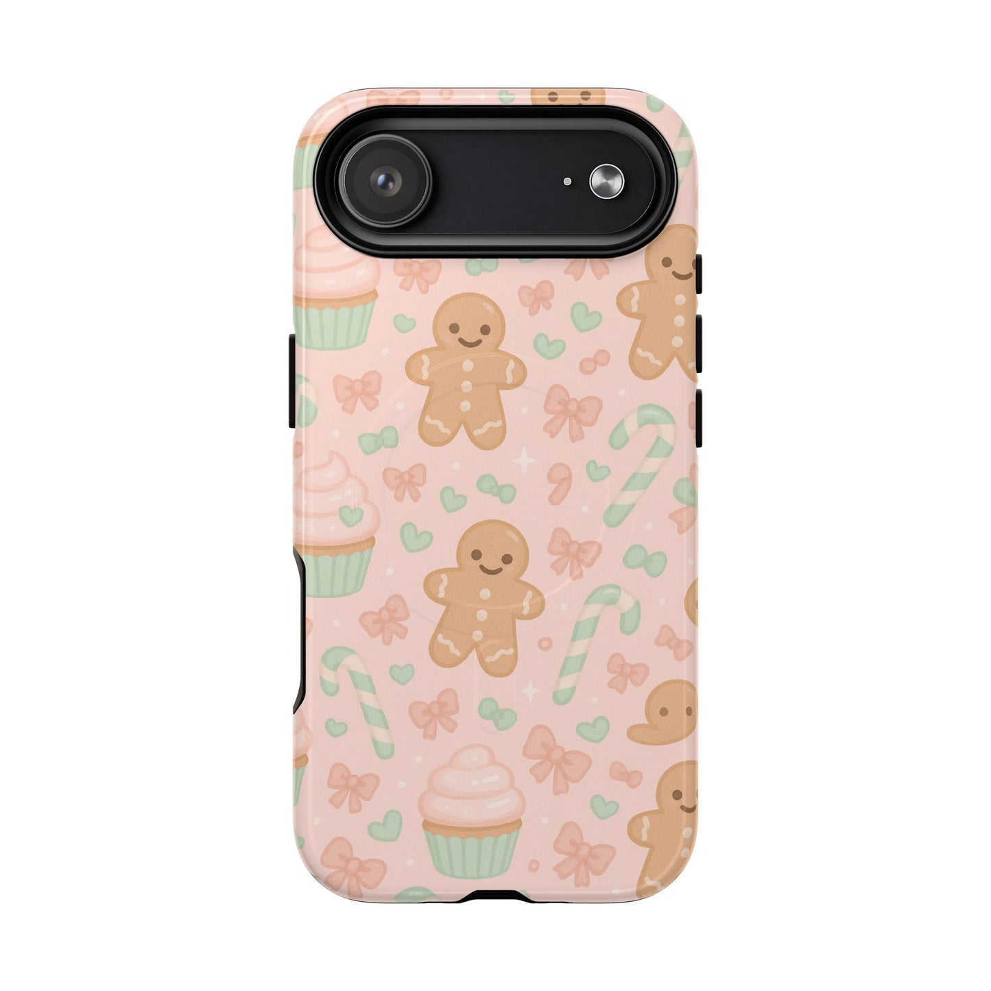 Gingerbread Candy Holiday Tough iPhone Case | compatible with MagSafe