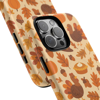 Thanksgiving-Themed Tough Magnetic iPhone Case | Compatible with MagSafe