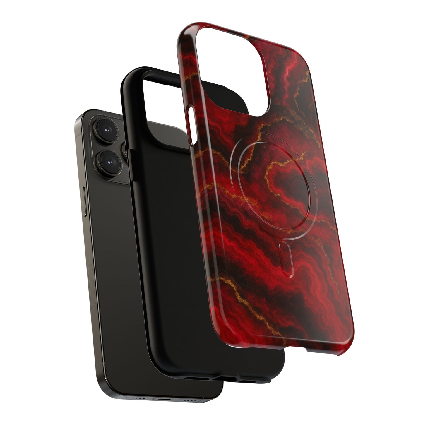 Red Marble iPhone Case with MagSafe