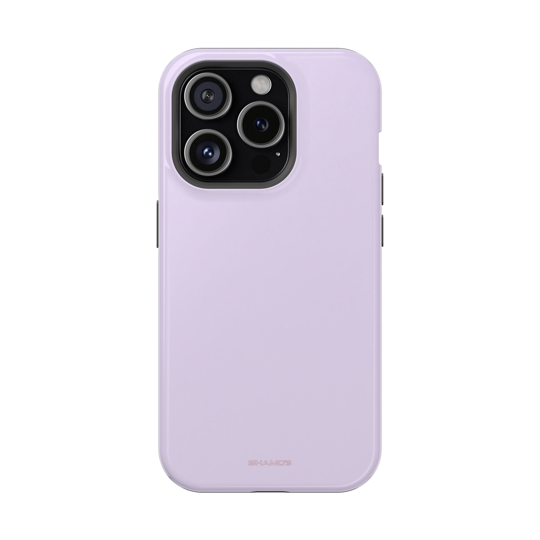 Lilac Purple Solid Color Pastel MagSafe Compatible Impact-Resistant iPhone Case - iPhone 15 Pro / Glossy - Shamo's