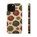 Vintage Wax Seal Pattern Magnetic Impact-Resistant Phone Case with MagSafe Compatibility