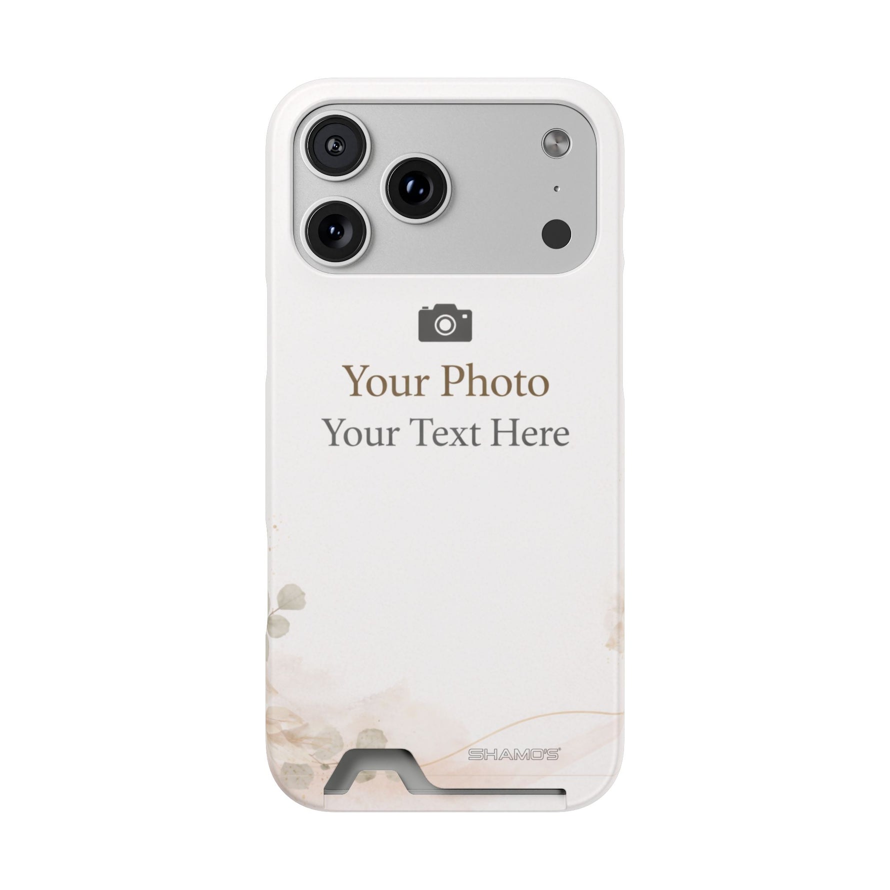 Personalizable Card-Holder Custom Phone Case | Add Your Own Photo and Text - iPhone 17 Pro Max / Matte / Without gift packaging - Shamo's