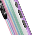 Pastel Stripe MagSafe Compatible Magnetic Impact-Resistant Phone Case - iPhone 17 / Glossy - Shamo's