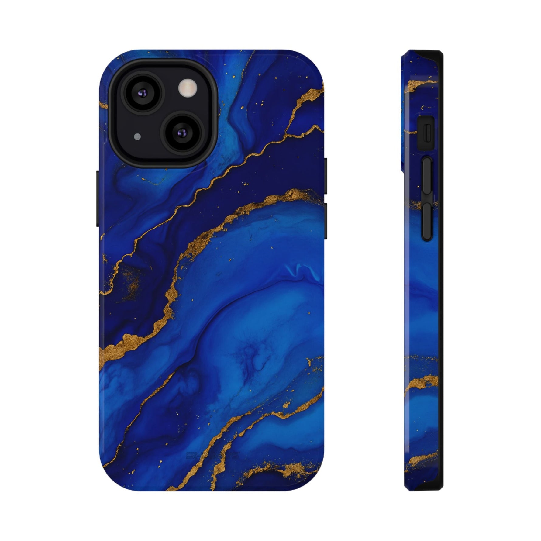Blue Gold Marble Phone Case  Shamo's iPhone 13 Mini / Glossy / Without gift packaging