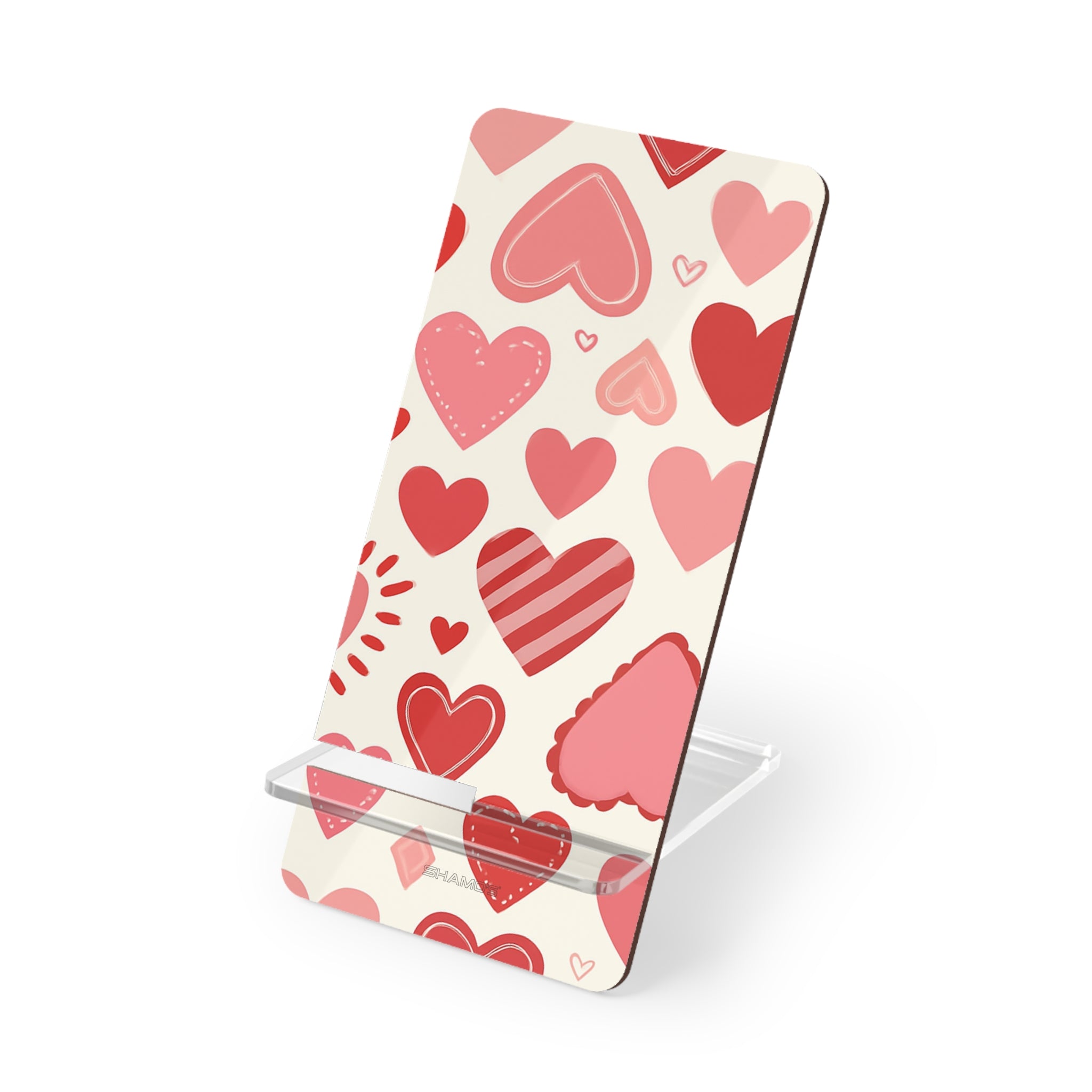 Valentine Heart Phone Stand – Cute Foldable Mobile Display Stand for Smartphones