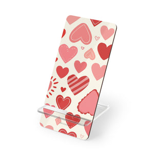 Valentine Heart Phone Stand – Cute Foldable Mobile Display Stand for Smartphones - 2.8" x 5.9" / Glossy - Shamo's