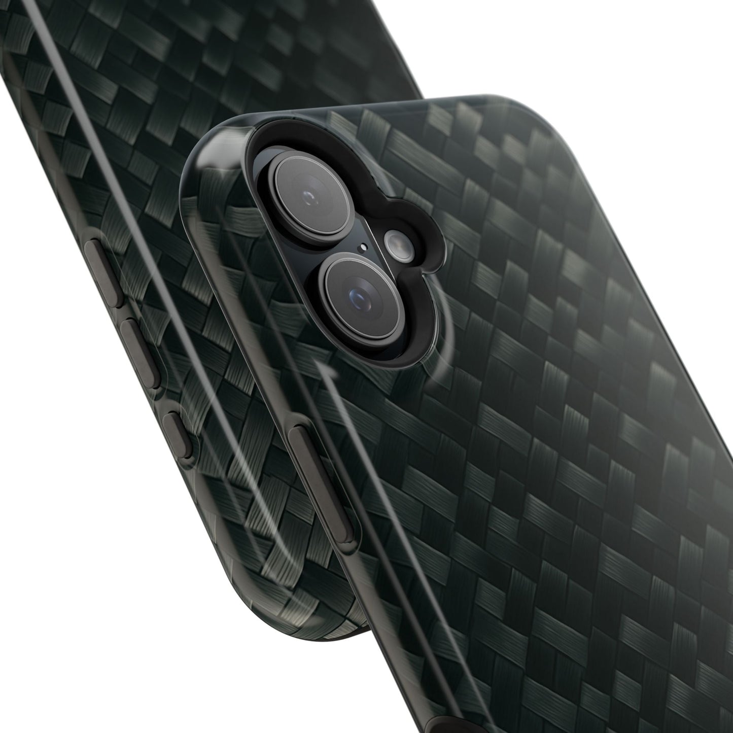 Dark Carbon Fiber Texture Magnetic Impact-Resistant iPhone Case | MagSafe compatible  Shamo's