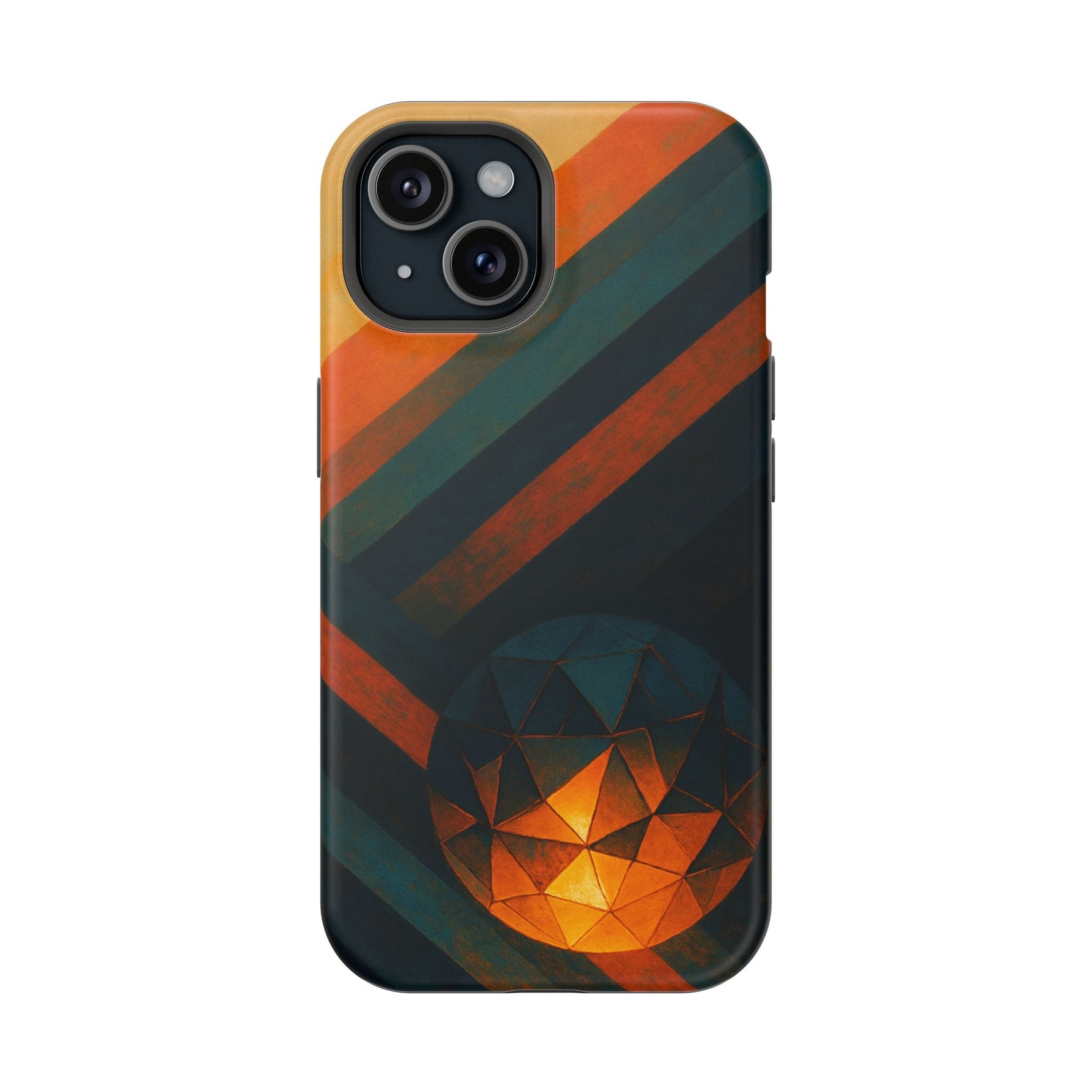 “Geometry of Becoming” Abstract iPhone MagSafe Case — Magnetic Impact-Resistant  Shamo's iPhone 15 / Matte